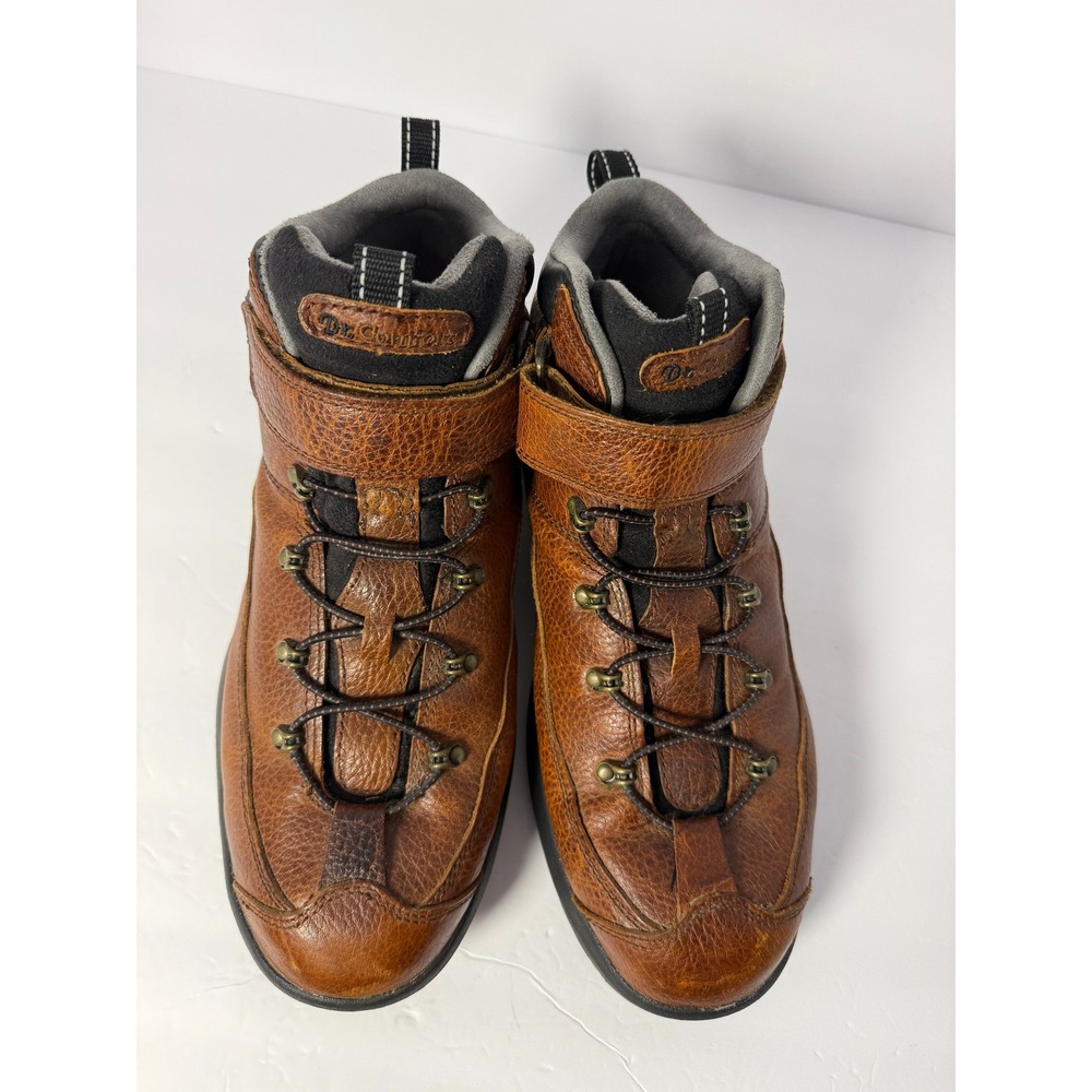 Dr Comfort Ranger 9420 Men 12W Brown Leather Orthopedic Hiking Boots Ankle Strap